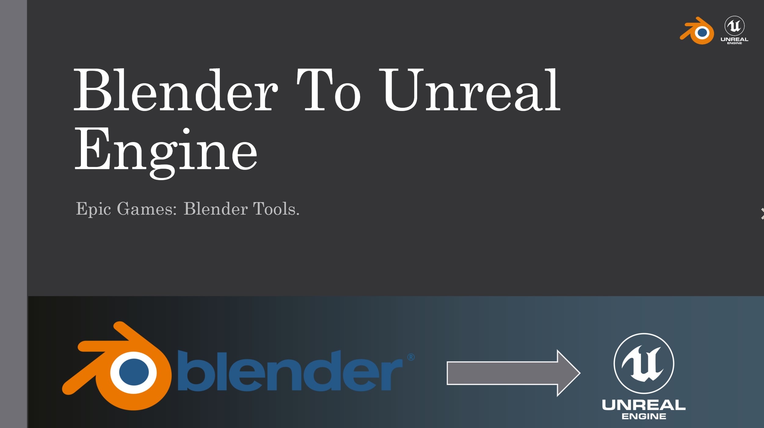 Blender to Unreal Engine