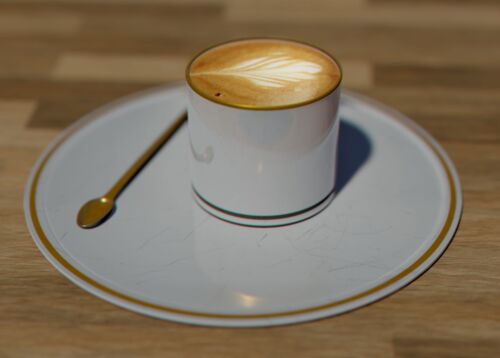 Coffee Cup Spoon and Plate