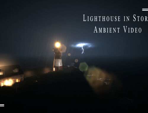 Light House in a Storm | Ambient Background Video