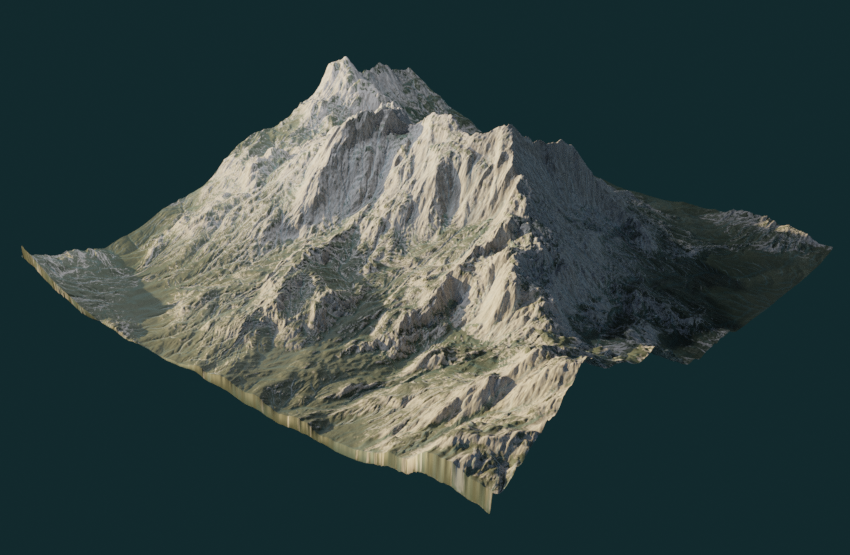 8k Mountain Height Map Preview