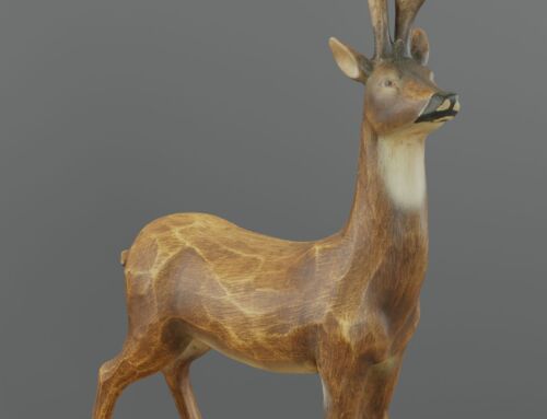 Carved Wooden Deer – Photoscanned Model (Free Download)