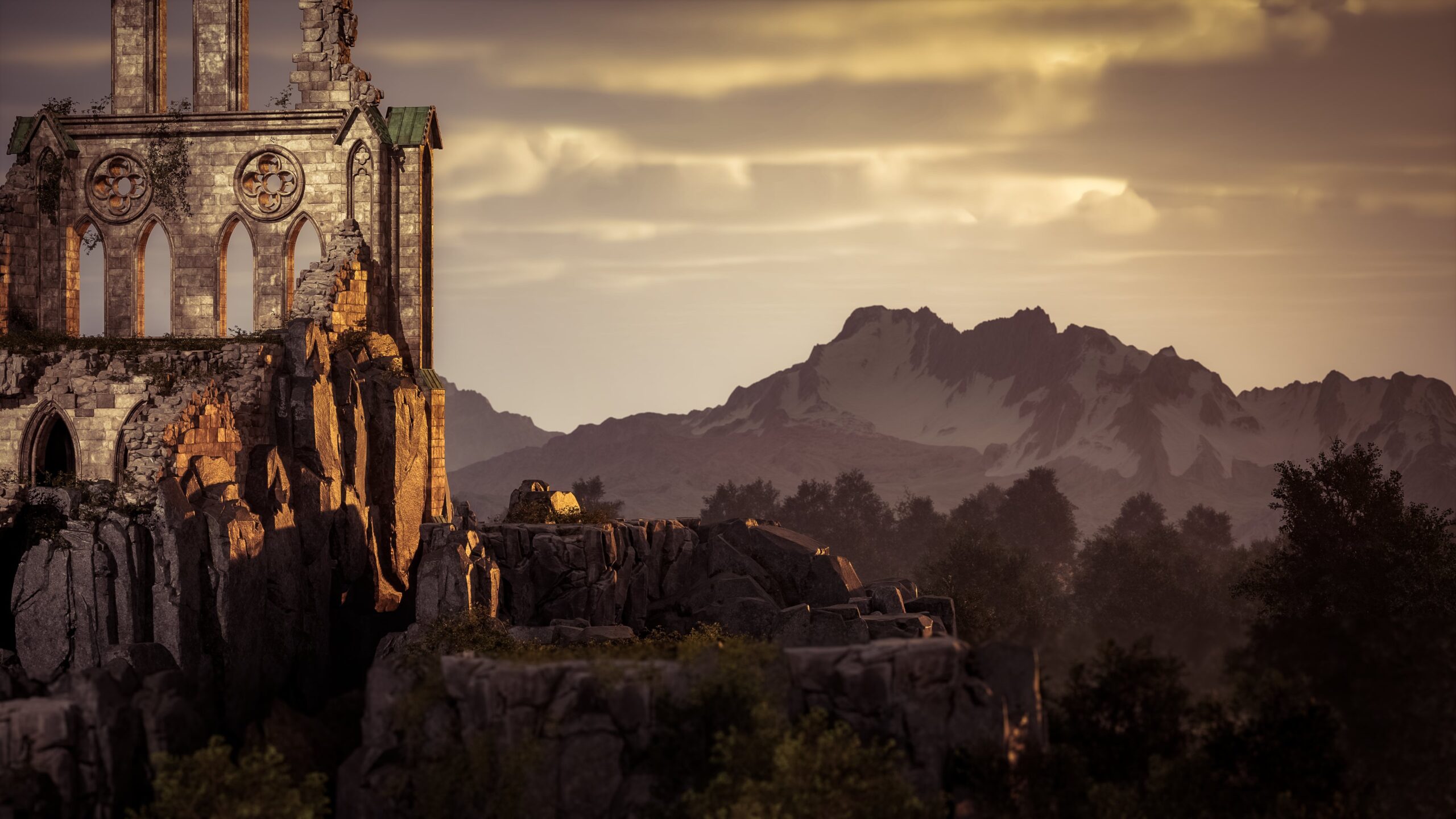 Stone ruins in the Wilderness