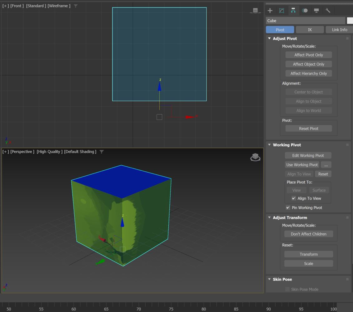 3ds max change axis origin point
