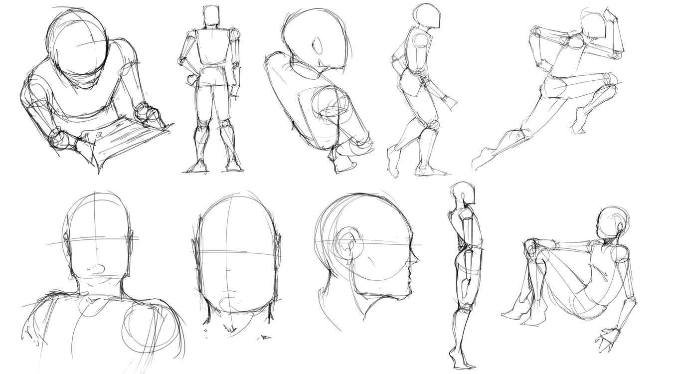 Storyboard character pose sketches free download